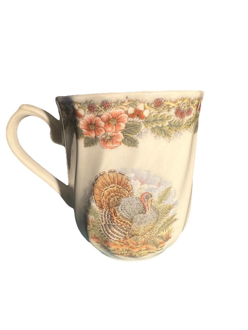 Queen’s Thanksgiving Turkey Mugs Set of 1| Myott Factory Archive Collectible